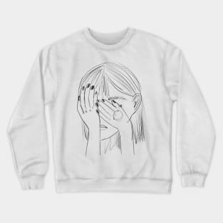 Mittee ArtPiece "Sad Girl I" Crewneck Sweatshirt